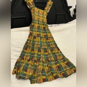 Plaid Multicolor Maxi Dress